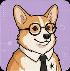 Corgi Lunettes Cravate