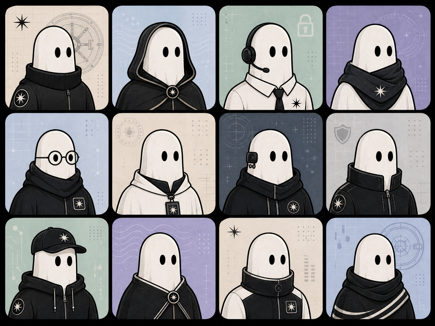 Vault Ghosts reference board
